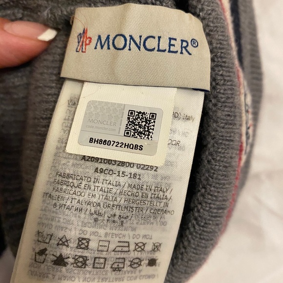 Moncler Berretto Stripe Wool Beanie - Picture 3 of 5